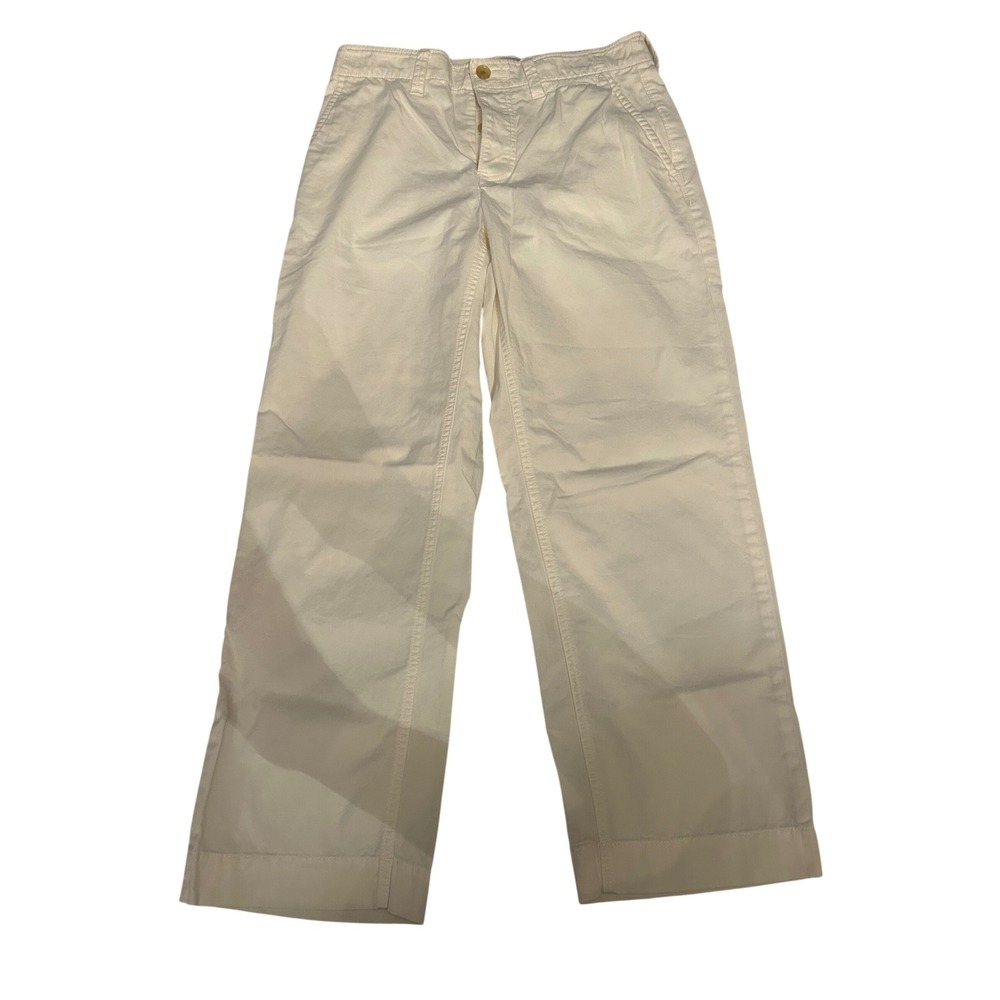 Everlane Womens Wide Leg Chino Pants 2 White Minimalist Workwear Office Preppy